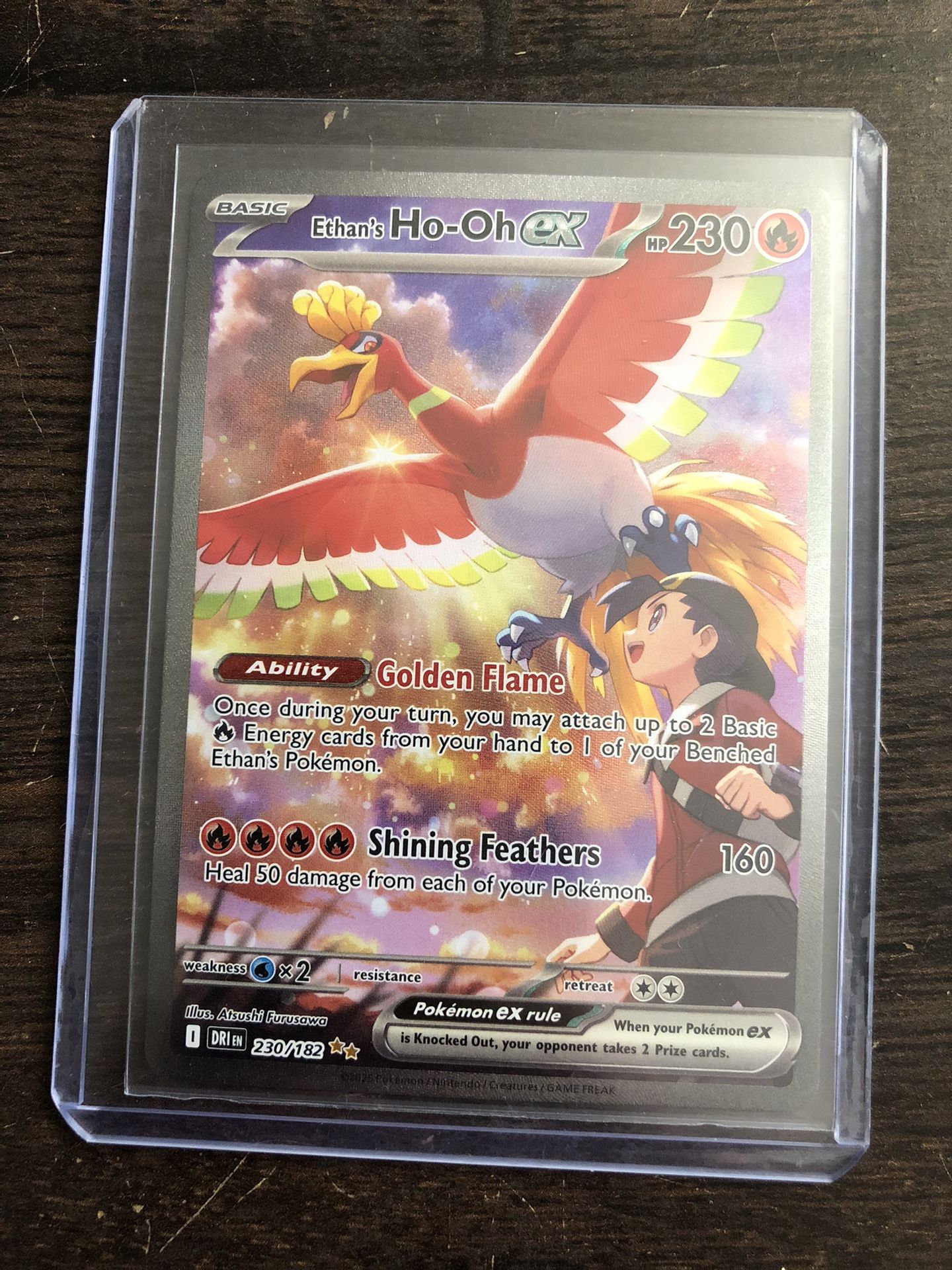 Pokemon Ethan's Ho-Oh ex 230/182 Destined Rivals Special Illustration Rare NM