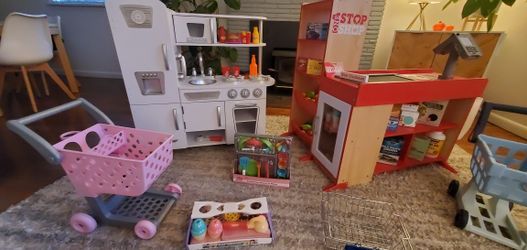 Grocery Store & Kitchen  (Selling as a Set Or Separately)