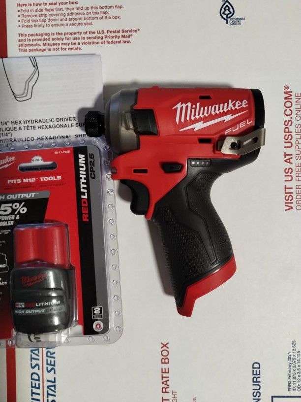 Milwaukee SURGE M12 FUEL Impact Driver, 2.5 battery 120.00