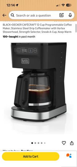 Black and Decker coffee maker