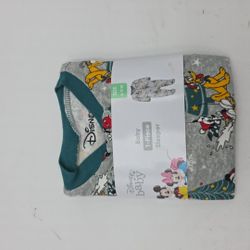 Disney Infant Boys & Girls Gray Mickey Mouse Christmas Sleeper Pajamas 6-9