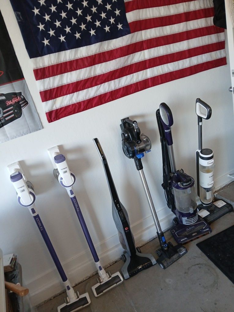 Shark tineco hoover vacuums all work great hold charge have battery's ect. 20 each or 100 for all 6