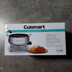New Cuisinart Electric Fondue Set (3-Quart Stainless Steel) NEW