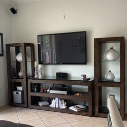 Modern Wood Entertainment Center  Wall Unit 