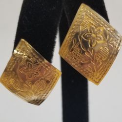 Earrings Gold Plated Clip on 