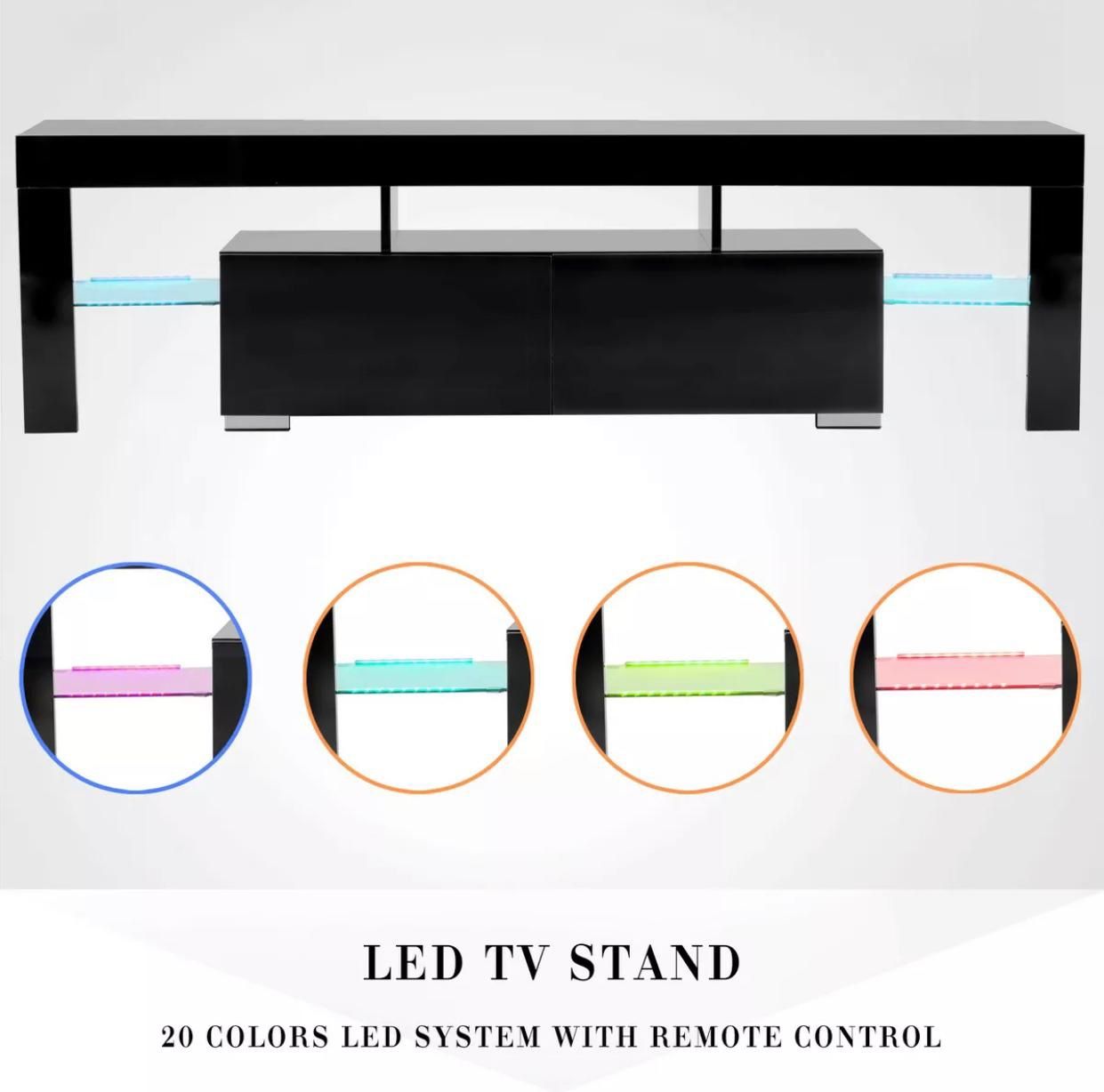 Brand new 63” TV stand entertainment center wall unit with L.E.D lights Home & Garden