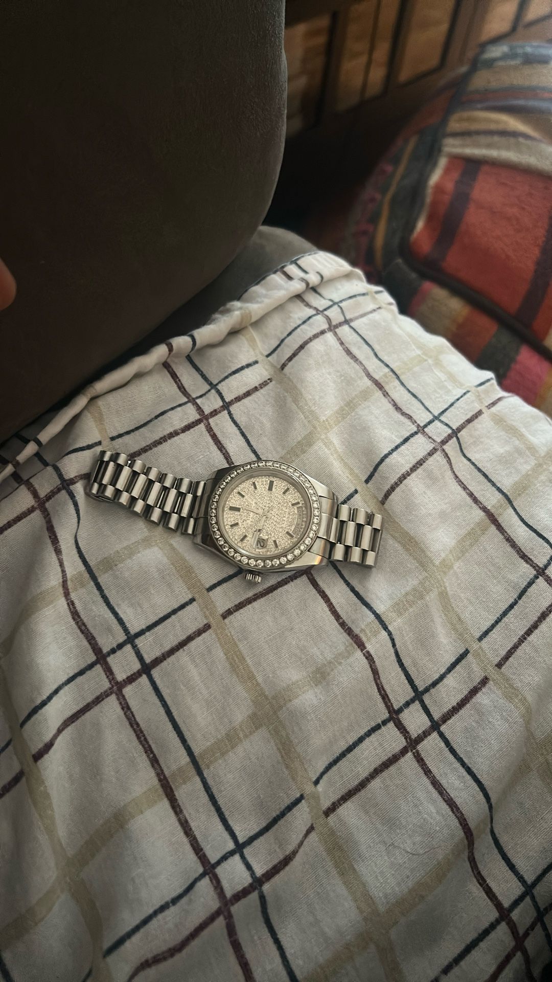 Rolex, 18 Karat Silver With Diamonds, Pj9