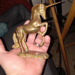 Brass Unicorn Statue Antique