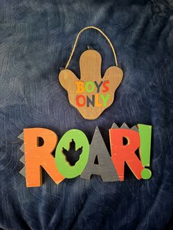 Dinosaur Kids Room Wood Sign Set