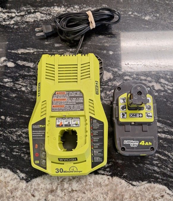 RYOBI Tools 18v 30min CHARGER +Battery
