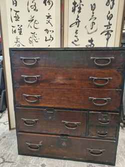 Antique Japanese Tanzu Chest (late 1800s)