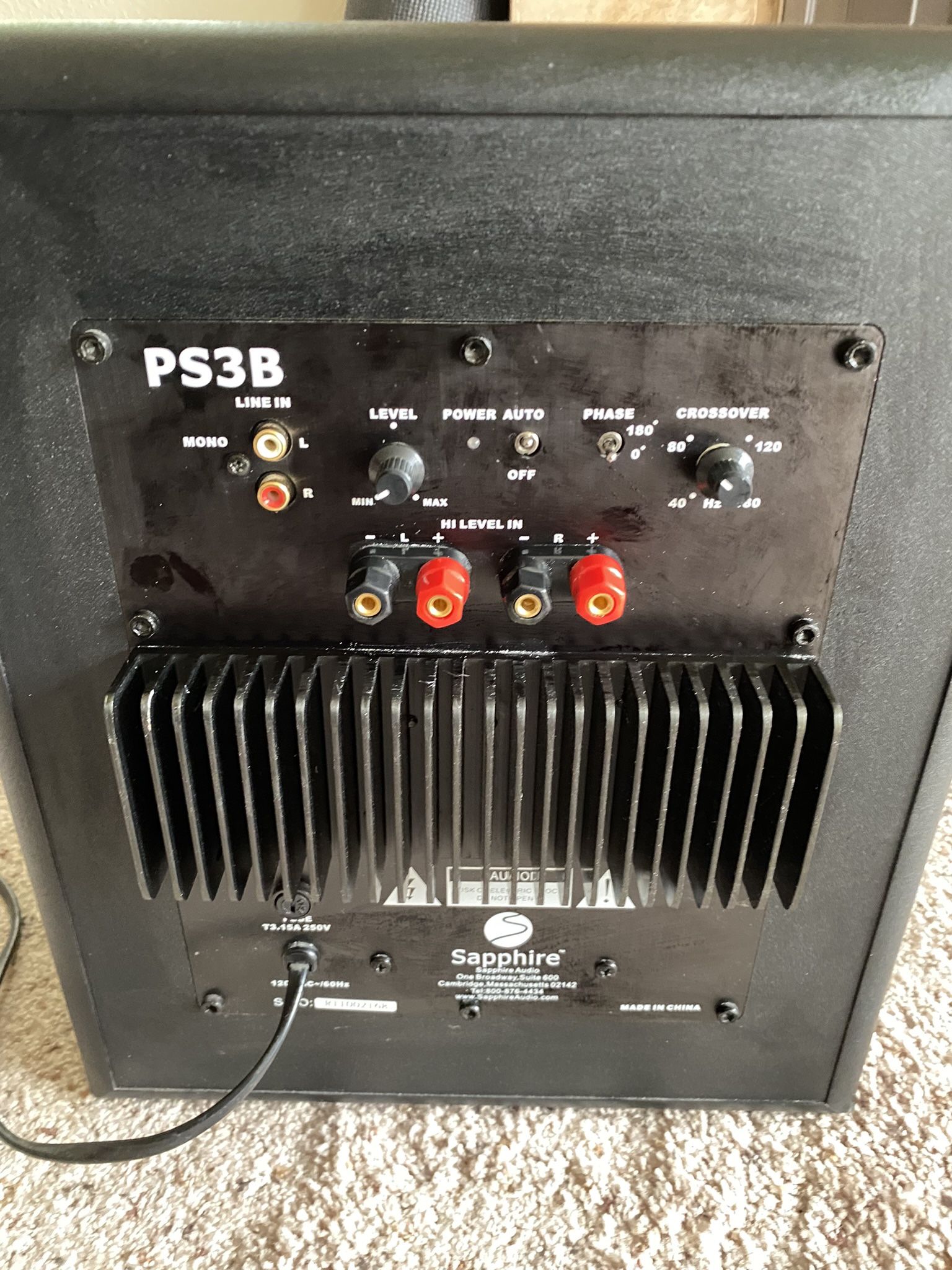 Saphire subwoofer PS3 B