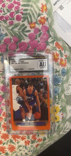 Houndour mint 9 Pokémon card and 1999-00 tops Jason Williams auto card ( read description)