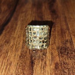 10K Yellow Gold Nugget Ring (Size 10 & 1/2)
