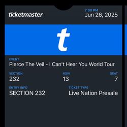 Two Pierce The Veil Tickets 