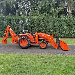 2021 Kubota L3901 4x4 Tractor 39HP - Loader, Backhoe, Forks -317 Hours