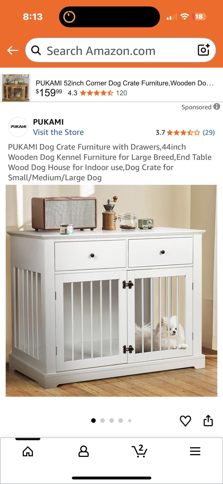 Pukami Dog Crate Furniture.