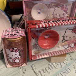 Hello Kitty Sushi Plate Set - Red
