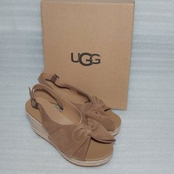 UGG Sandals Wedge Heels. New In Box. Brown. Size 8 Women's Shoes 