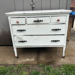 751 Ivory Antique Dresser