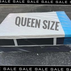 NEW Mattress Queen Size Plush Pillowtop With Box Spring // Offer  🚚