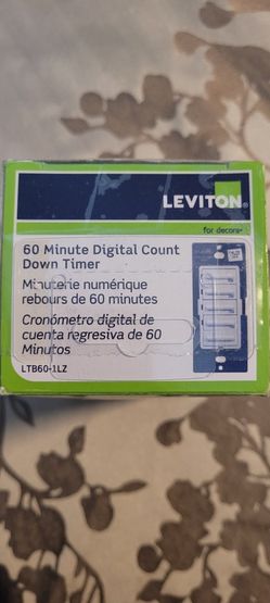 Decora Preset Resistive/Inductive 60-Minute Countdown Timer, White