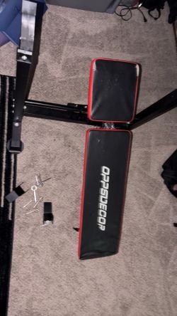 OPPSDECOR Adjustable Weight Bench with Preacher Curl