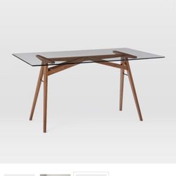 West Elm Glass Desk/table