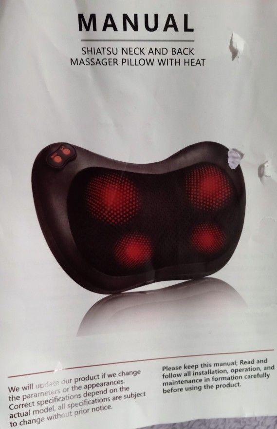 Shiatsu Neck ,Back And Leg Massager Pillow With Heat (Brand New)