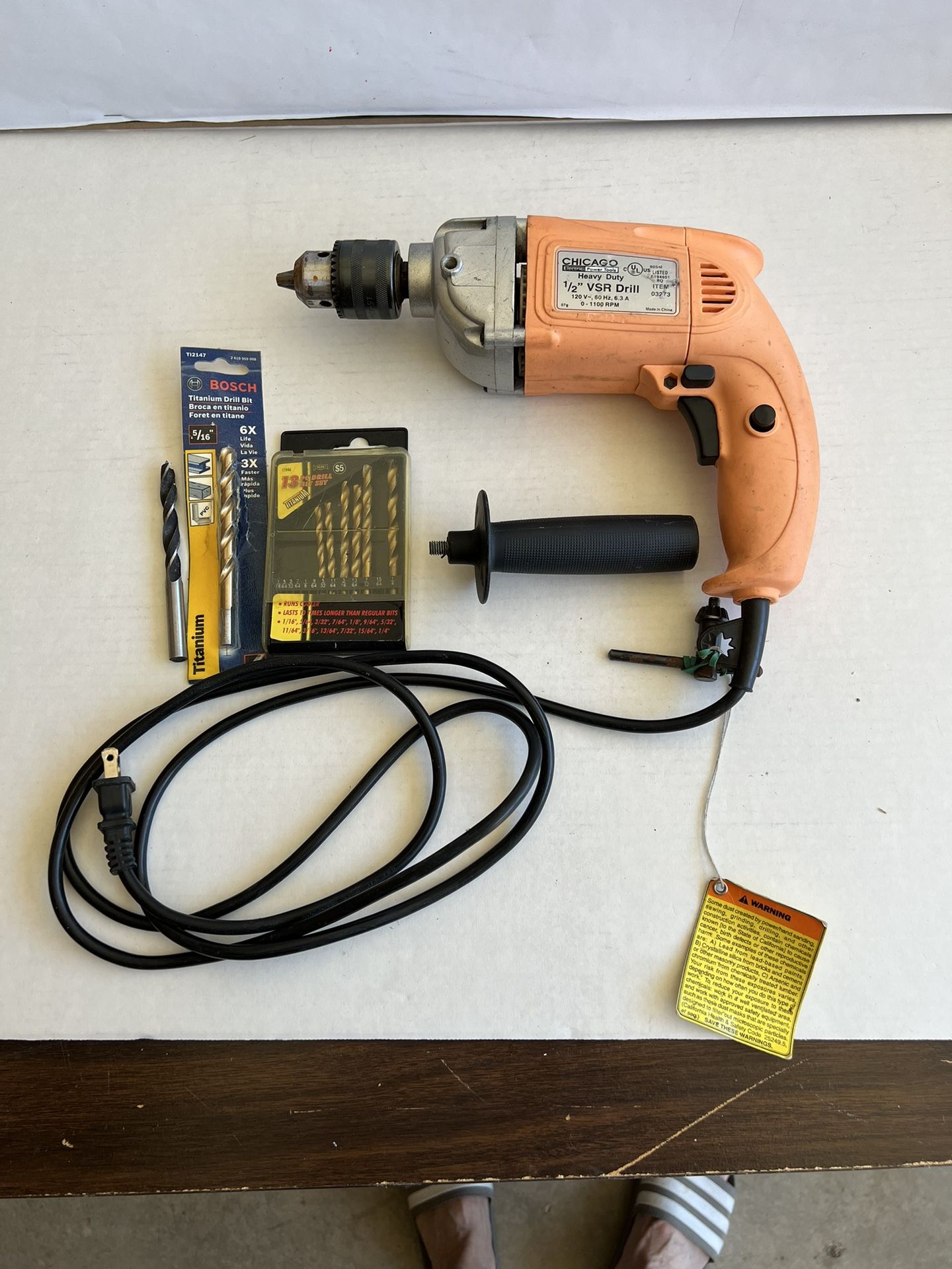 Chicago Electric Heavy Duty 1/2 Inch VSR Drill