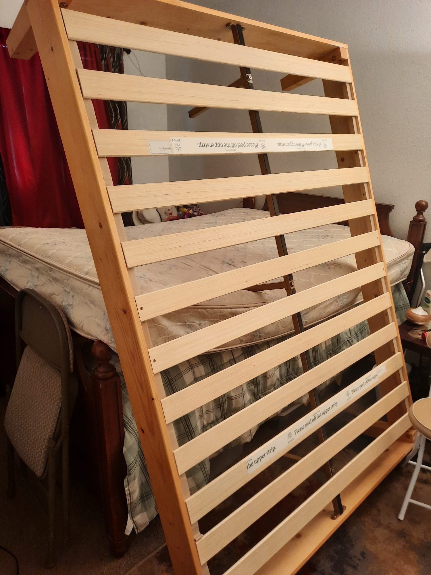 Bed With Mattress And Two Chairs