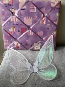 Fairy Push Pin Dreams/Wishes/Vision Bulletin Board Plus New Fairy Wings Kids/Adults Party Accessories