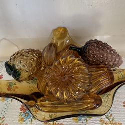 Beautiful Mid century Viking drape in Amber tones