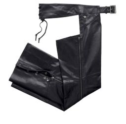 Woman’s Harley Davidson riding Chaps, genuine leather, Black