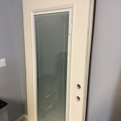 Entrance Door With Integrated Mini Blinds.