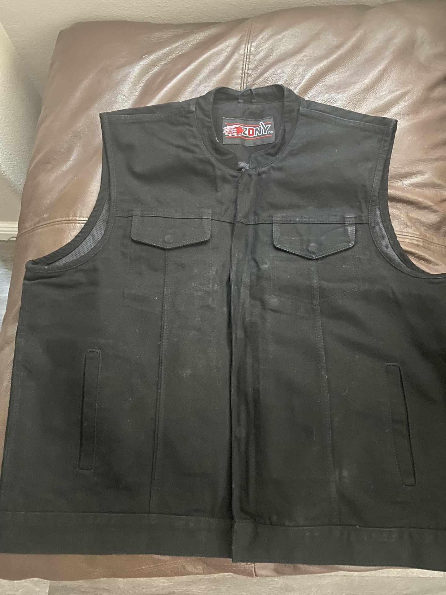 Denim Motorcycle Vest