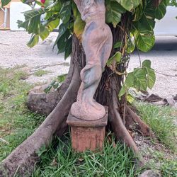 Solid Concrete Statue with pedestal 