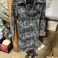 Animal Print Trench Coat