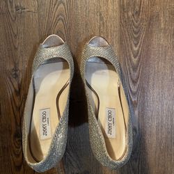 Jimmy Choo Peep Toe Heels Size EU 41