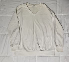 V Neck White Thermal