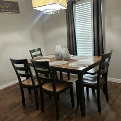 Gesthaven Dining Table with 4 Chairs and Bench