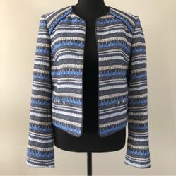 Womens RWCO Striped Cropped Blazer size 8
