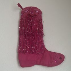 Cowgirl boot stocking