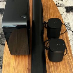 Sonos Arc Soundbar, Subwoofer Gen 3 & Two Sonos Play One's