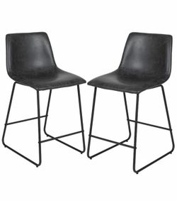 Leather counter height barstools