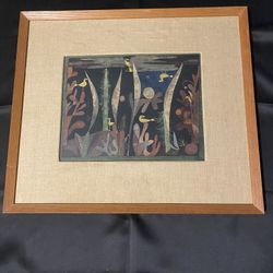 Landscape With Yellow Birds Painting