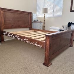 Queen Size Bed Frame Solid Wood