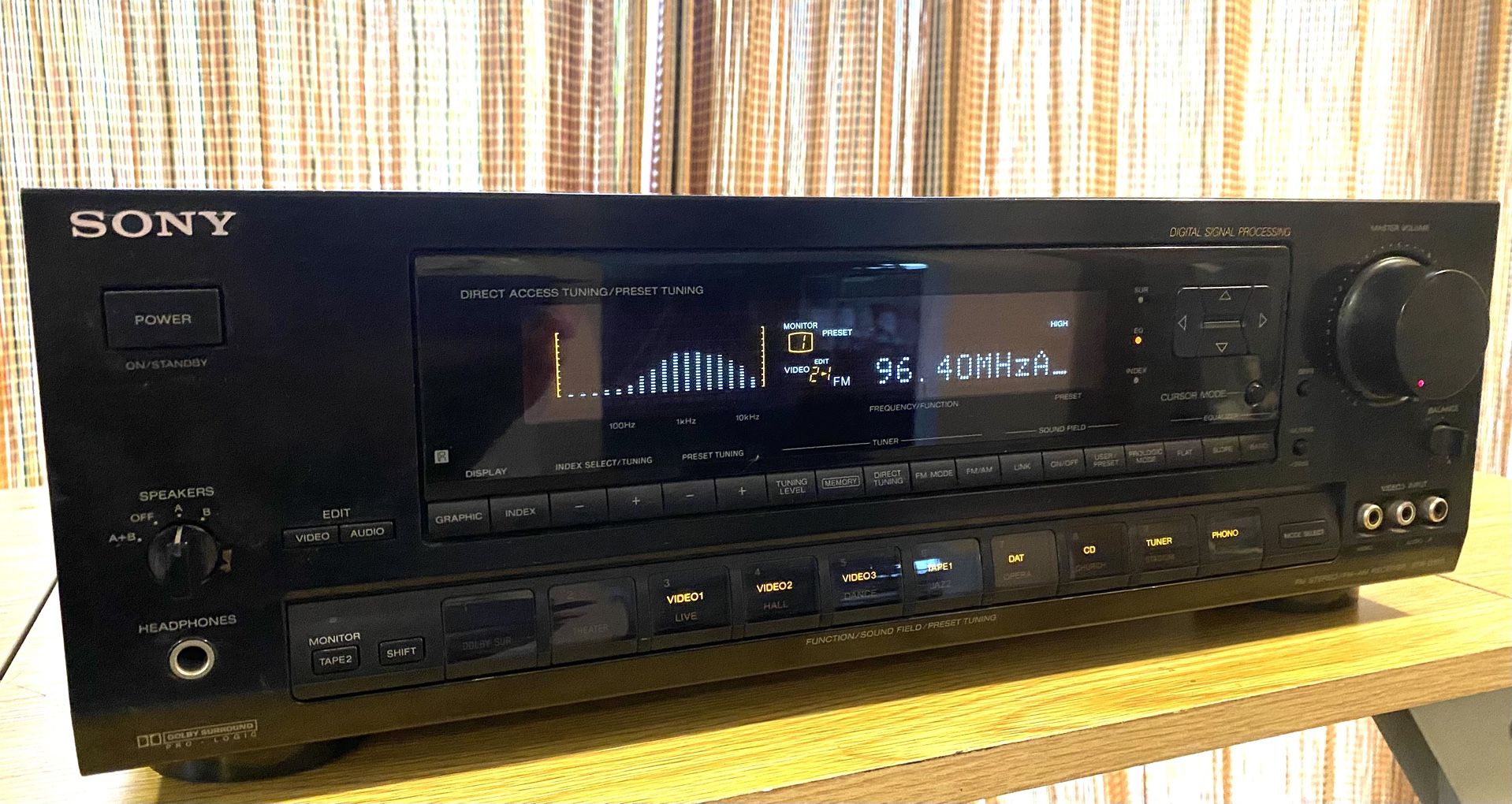 VINTAGE SONY STR-D1011 STEREO/5.1 DOLBY-SURROUND RECEIVER W/REMOTE…