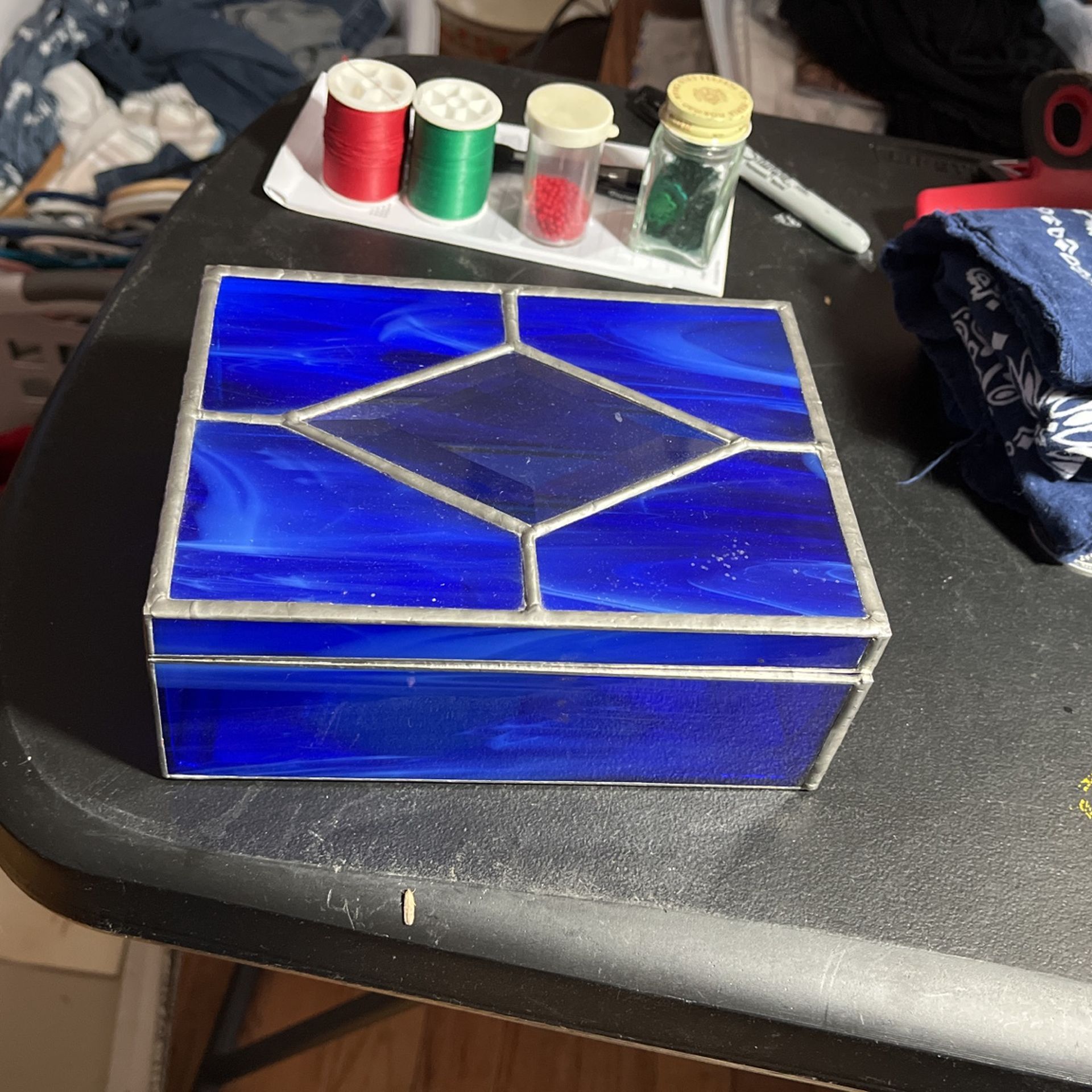 Stained Glass Jewelry Box A-04