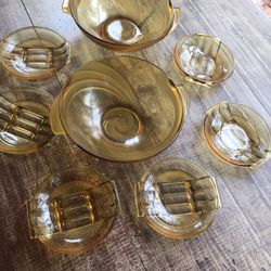 Vintage Glass Bowls. Set Of 8